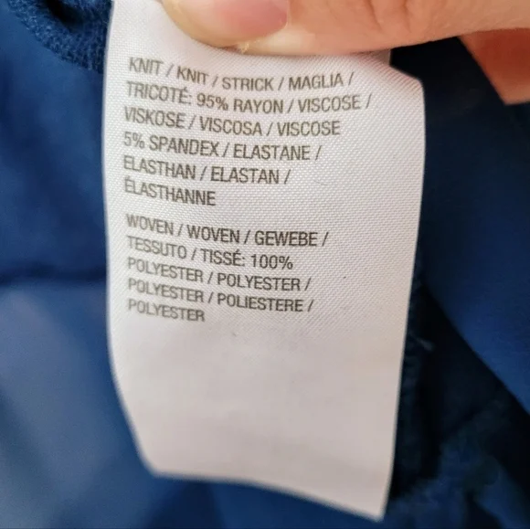 LOGO Lounge by Lori Goldstein Blue Soft Knit Open Front Waterfall Cardigan Sz 1X - Picture 10 of 12